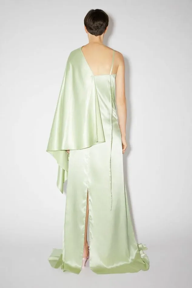 Acne Studios Dresses Woman Asymmetric Satin DressRunway Show Mint Green