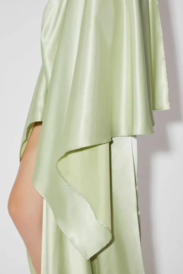 Acne Studios Dresses Woman Asymmetric Satin DressRunway Show Mint Green