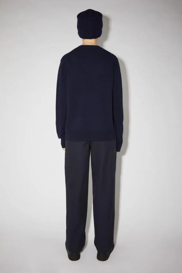 Acne Studios Knitwear Woman Wool Crew Neck Sweater Navy