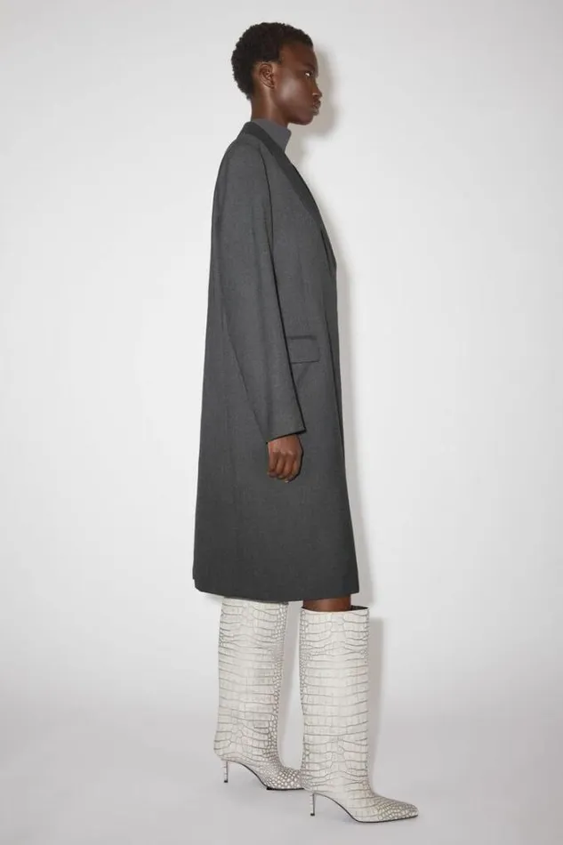 Acne Studios Shoes Woman Leather Heel Boots Off White