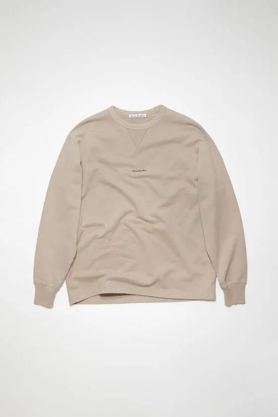 Acne Studios Sweatshirts Man Stamp Logo Sweater Mushroom Beige