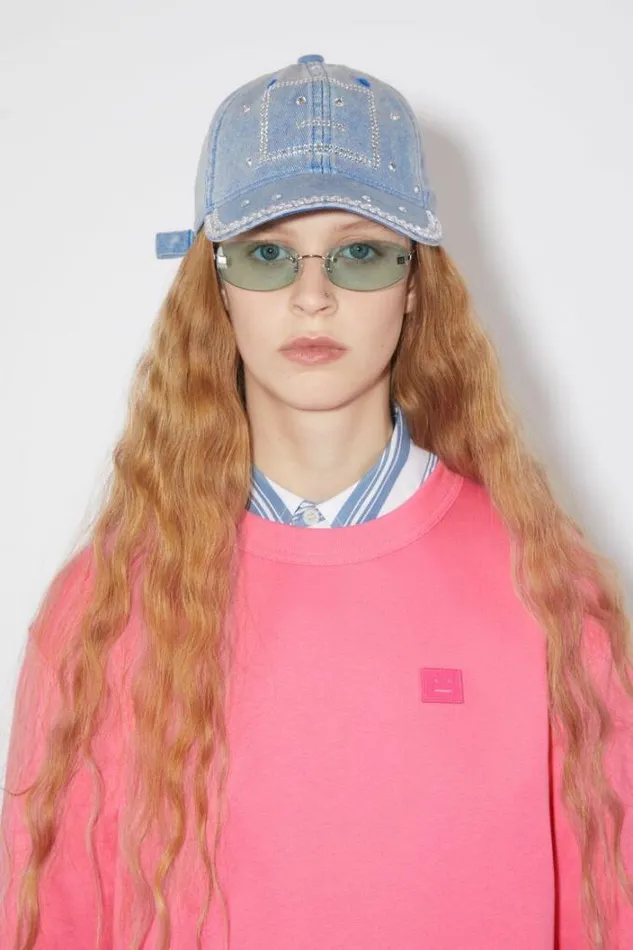 Acne Studios Sweatshirts Woman Crew Neck SweaterUnisex Bright Pink