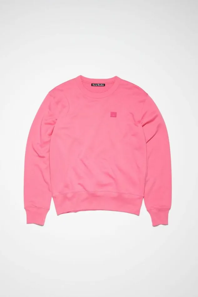Acne Studios Sweatshirts Woman Crew Neck SweaterUnisex Bright Pink
