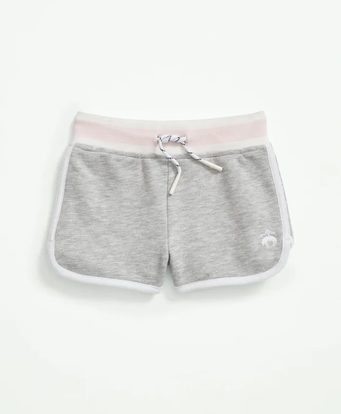 Bottoms Kids Brooks Brothers Girls Cotton Fleece Shorts Grey Heather