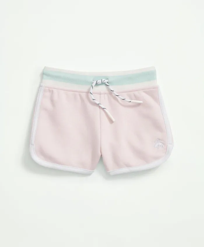 Bottoms Kids Brooks Brothers Girls Cotton Fleece Shorts Pink