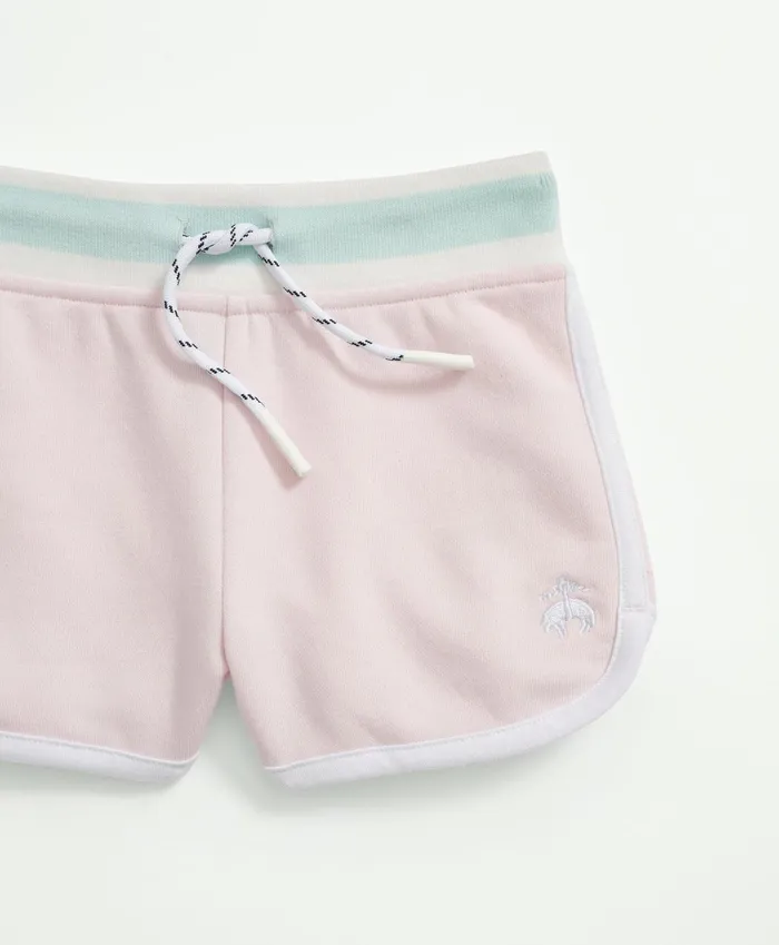 Bottoms Kids Brooks Brothers Girls Cotton Fleece Shorts Pink