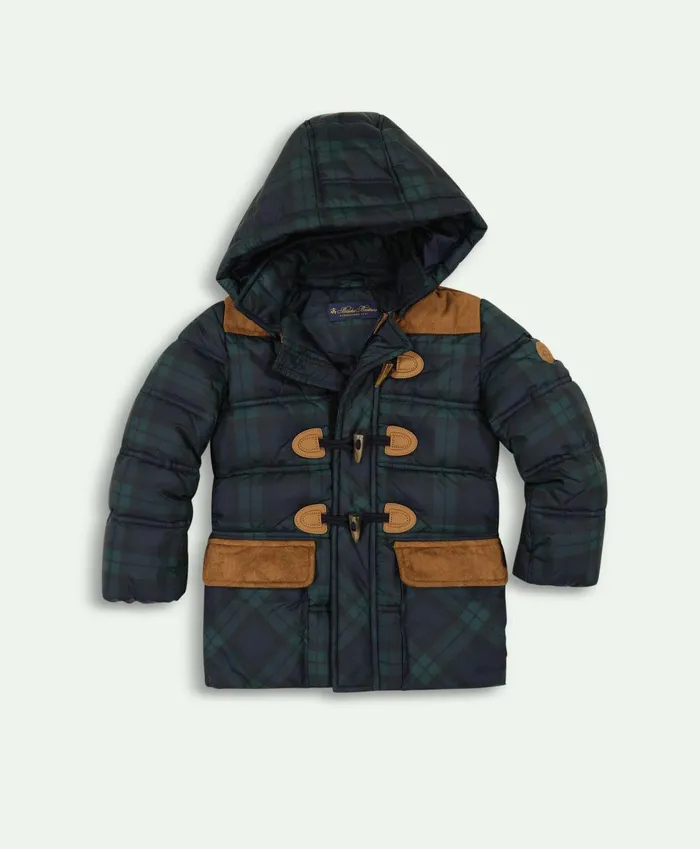 Coats andamp Jackets Kids Brooks Brothers Boys Black Watch Duffle Coat Navy