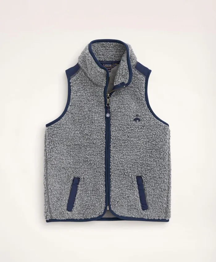 Coats andamp Jackets Kids Brooks Brothers Boys Teddy Fleece Zip Vest Heather Grey Coats andamp Jackets Kids Brooks Brothers Boys Teddy Fleece Zip Vest Heather Grey