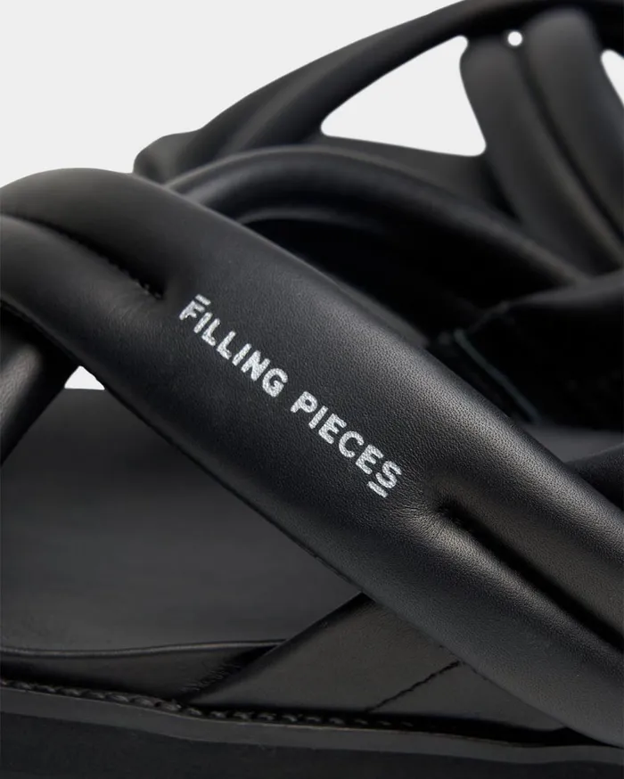 Cross Sandals All Black WomenMen Filling Pieces Sandals and Slides