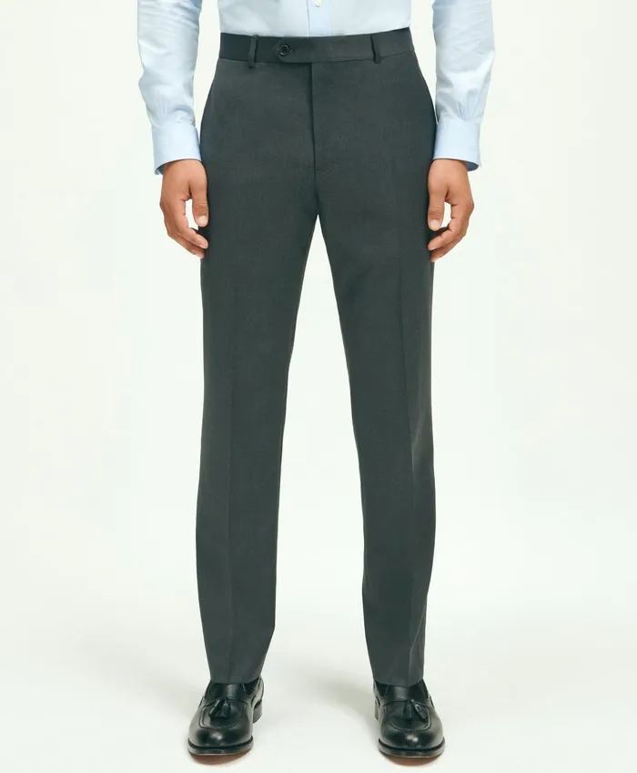 Dress Pants Men Brooks Brothers Slim Fit Wool 1818 Dress Pants Grey