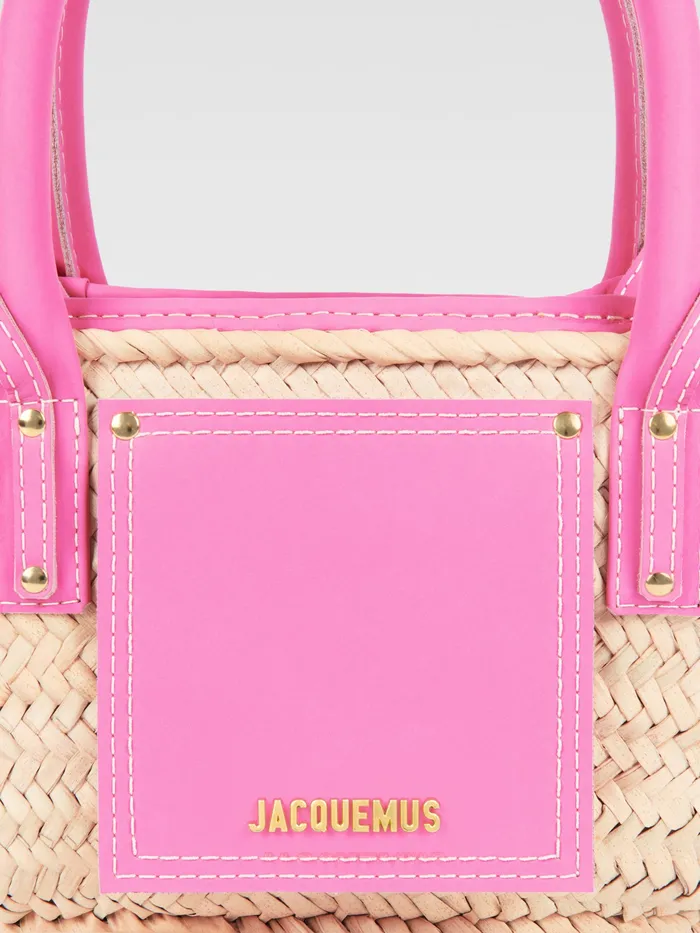 JACQUEMUS Crossbody and Handbags Mini Beach Basket Bag Light Pink 8211 Women