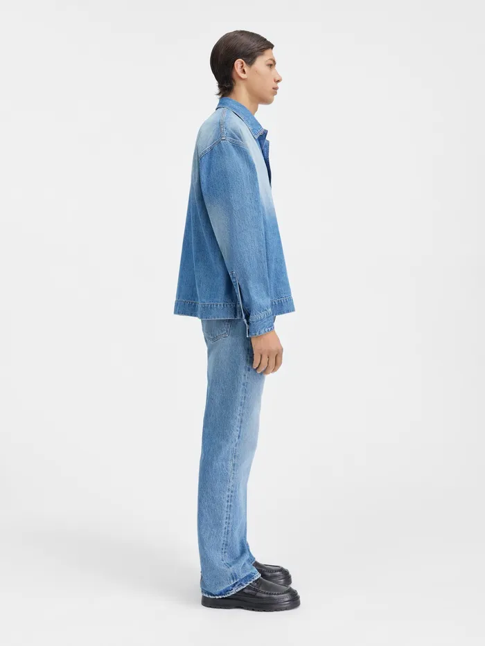 JACQUEMUS Denim Boxy Denim Shirt Bluetabac 2 8211 Men