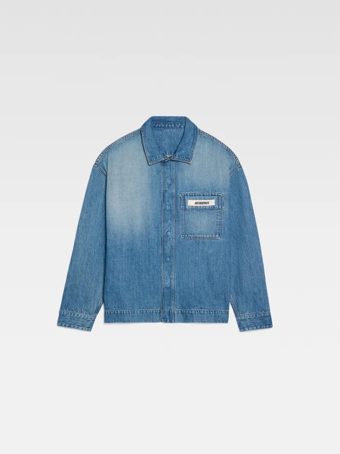 JACQUEMUS Denim Boxy Denim Shirt Bluetabac 2 8211 Men