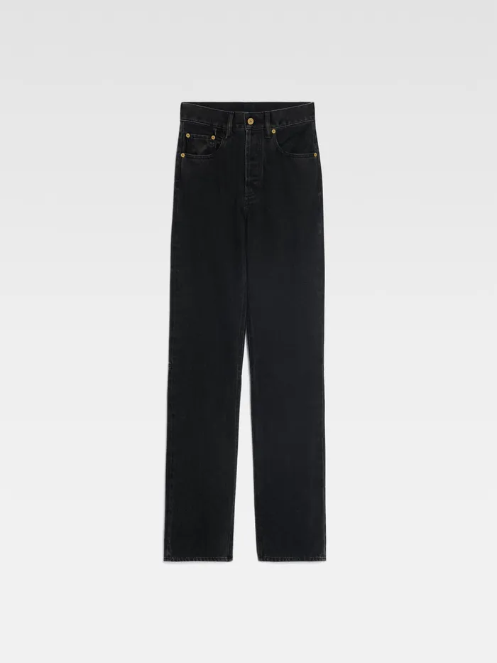 JACQUEMUS Denim Straight Leg Jeans Black 8211 Women