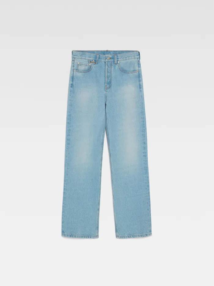 JACQUEMUS Denim Straight Leg Jeans Light Bluetabac 8211 Men