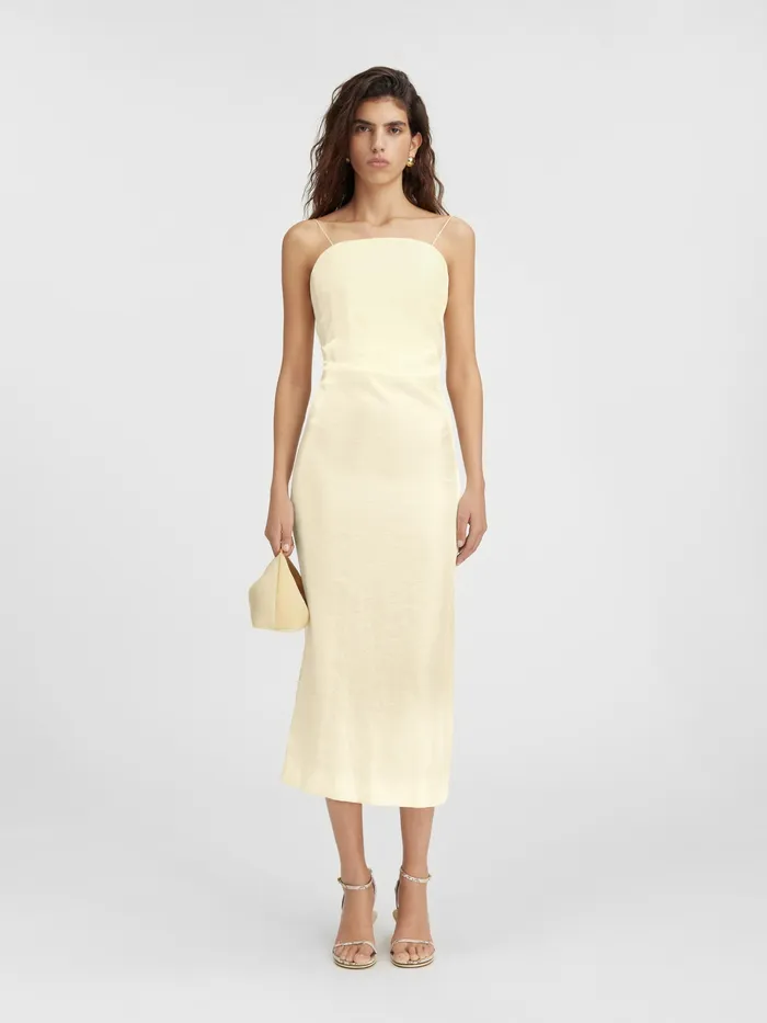 JACQUEMUS Dresses and Skirts Bustier Dress Pale Yellow 8211 Women