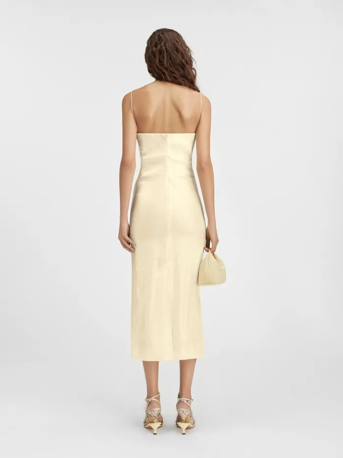 JACQUEMUS Dresses and Skirts Bustier Dress Pale Yellow 8211 Women