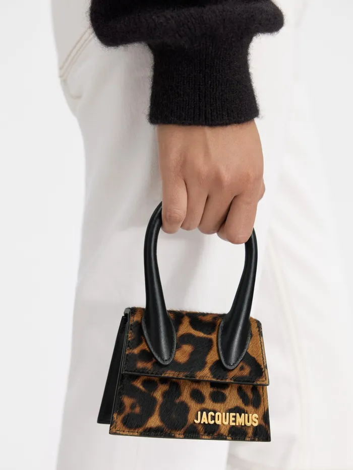 JACQUEMUS Mini Signature Mini Handbag Print Leopard Brown 8211 Women