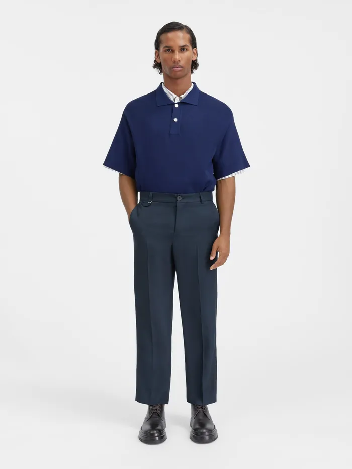 JACQUEMUS Suits Cropped Tailored Pants Dark Navy 8211 Men