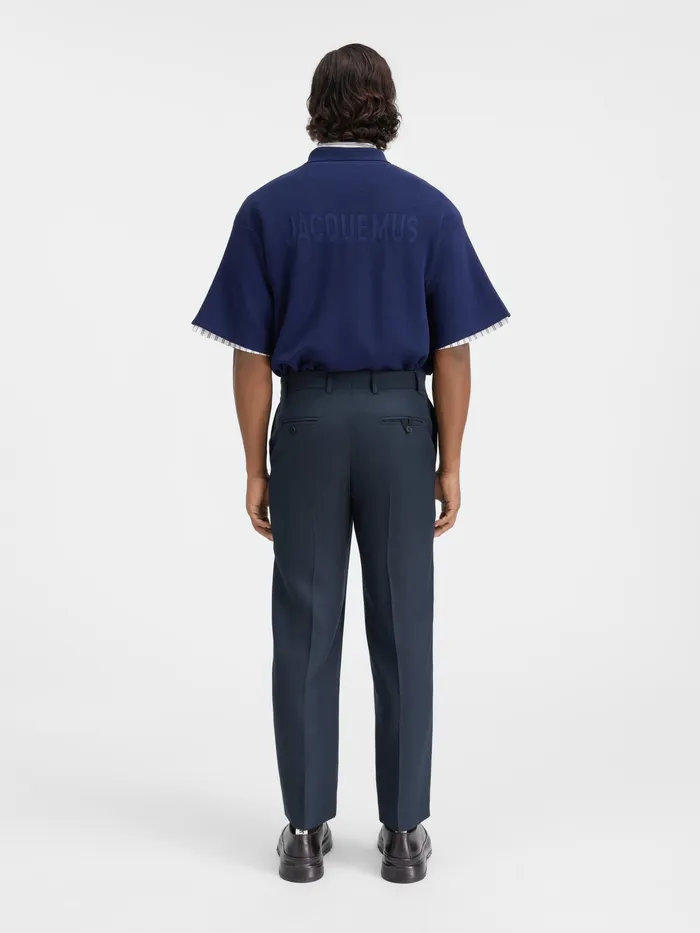 JACQUEMUS Suits Cropped Tailored Pants Dark Navy 8211 Men