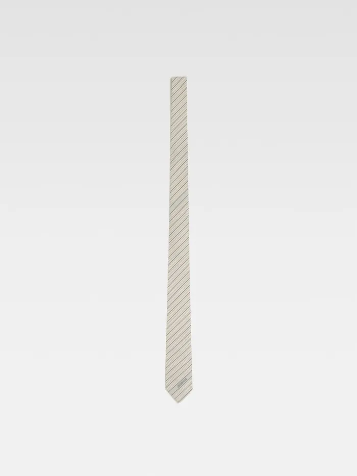 JACQUEMUS Textile Accessories Stripe Jacquard Tie Jacquard Greenbeige 8211 Women