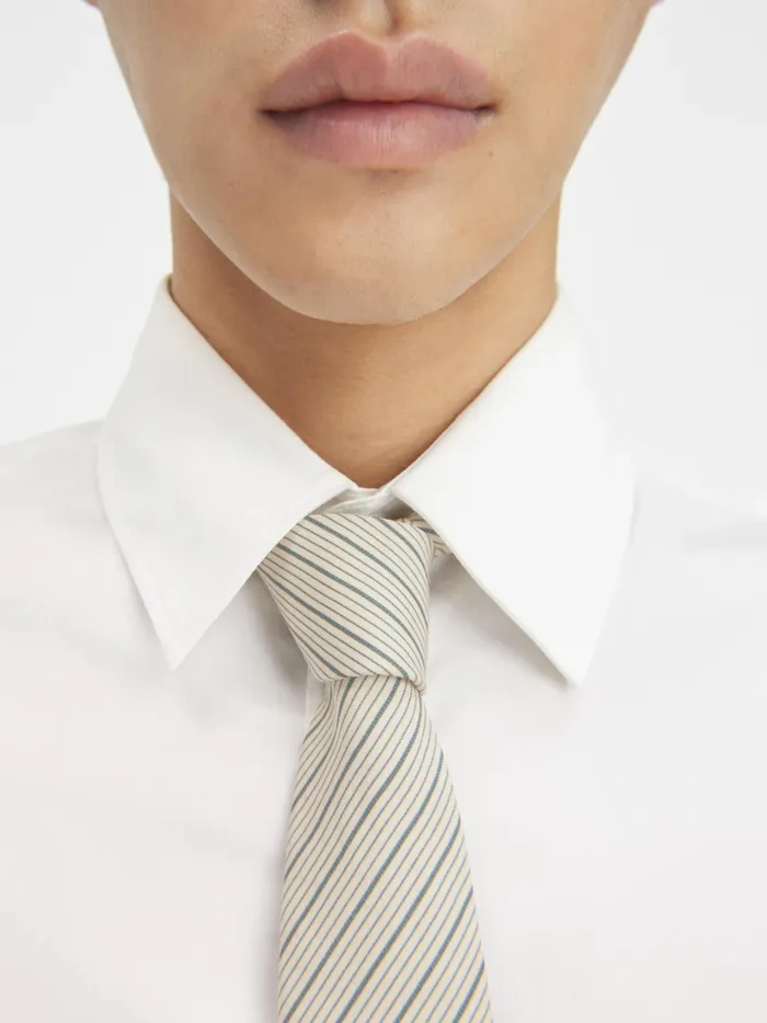 JACQUEMUS Textile Accessories Stripe Jacquard Tie Jacquard Greenbeige 8211 Women