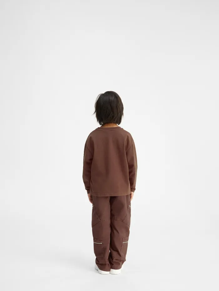 JACQUEMUS Tops LongSleeved Logo TShirt Dark Brown 8211 Kids