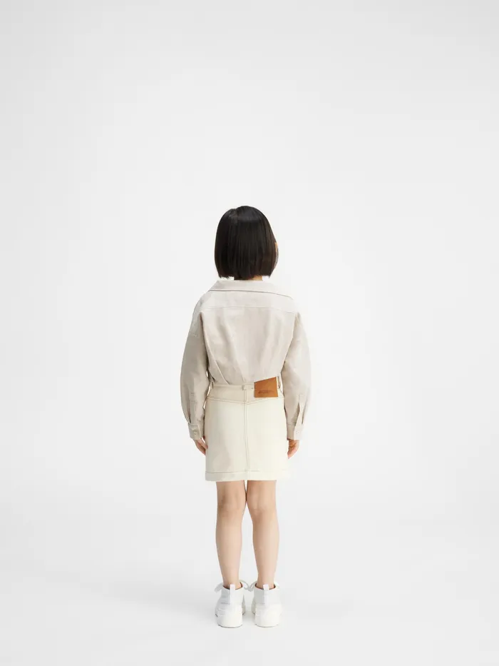 JACQUEMUS Tops Twist Tucked Blouse Light Beige 8211 Kids