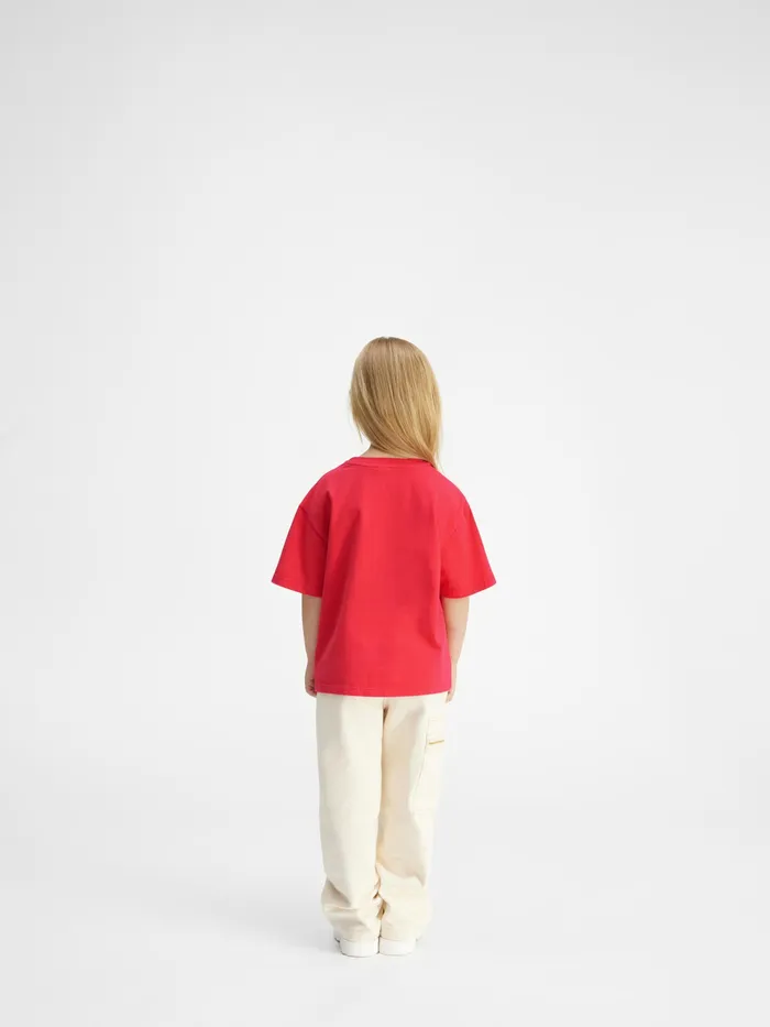 JACQUEMUS Tops Utility TShirt Red 8211 Kids