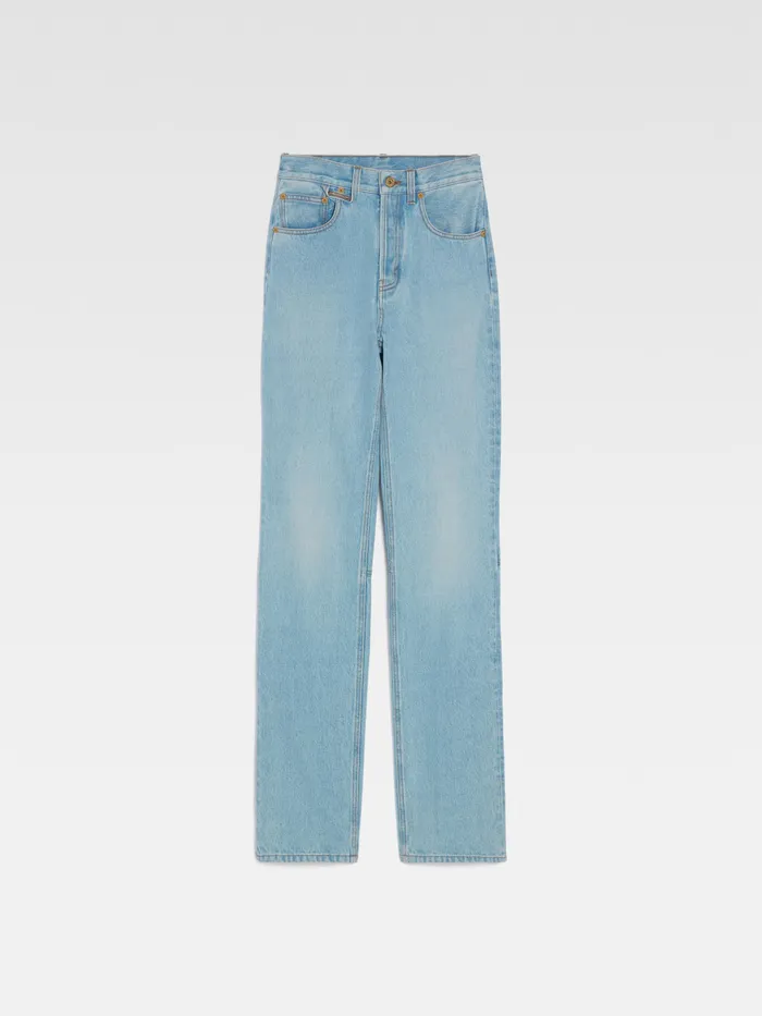 JACQUEMUS Trousers and Shorts Straight Leg Jeans Light Bluetabac 8211 Women