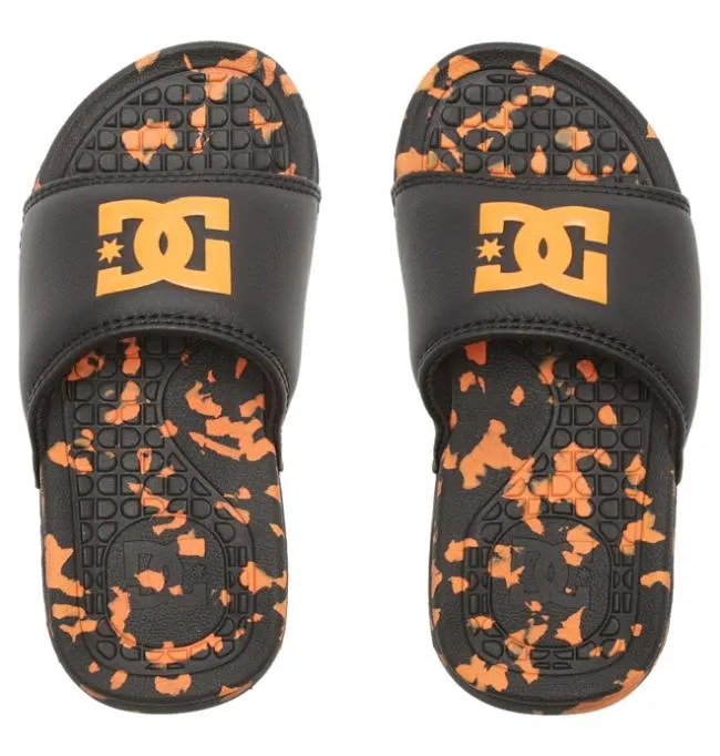 Kids Slides DC Kids039 Bolsa Slides BlackOrange Kids Slides DC Kids039 Bolsa Slides BlackOrange