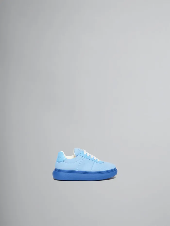 Light Blue Padded Leather Sneaker Kids Marni