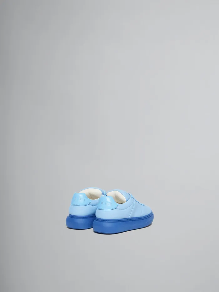Light Blue Padded Leather Sneaker Kids Marni
