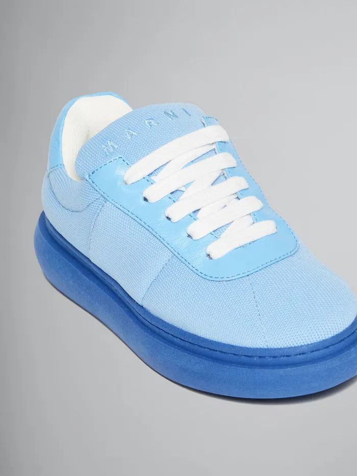 Light Blue Padded Leather Sneaker Kids Marni
