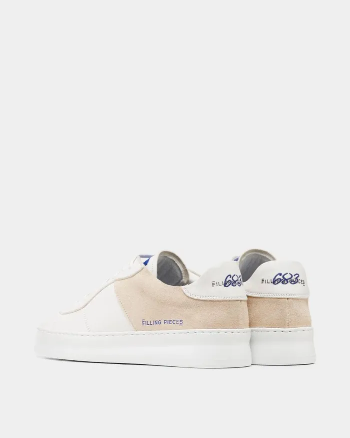 Low Plain Court 683 Organic White WomenMen Filling Pieces Sneakers