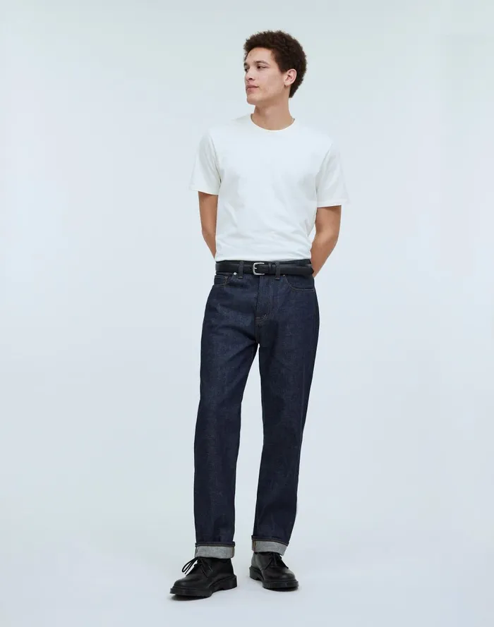Men Jeans Madewell Vintage Relaxed Straight Jeans In Raw Selvedge