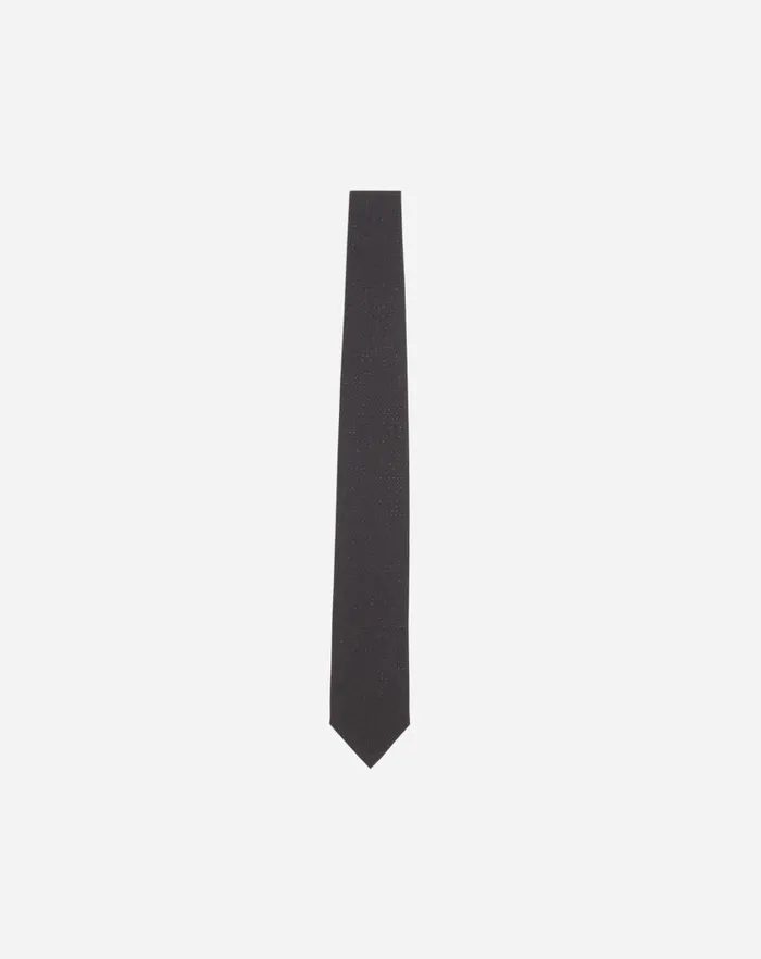 Men Lanvin Scarves Lanvin Tie In Sparkly Satin Black