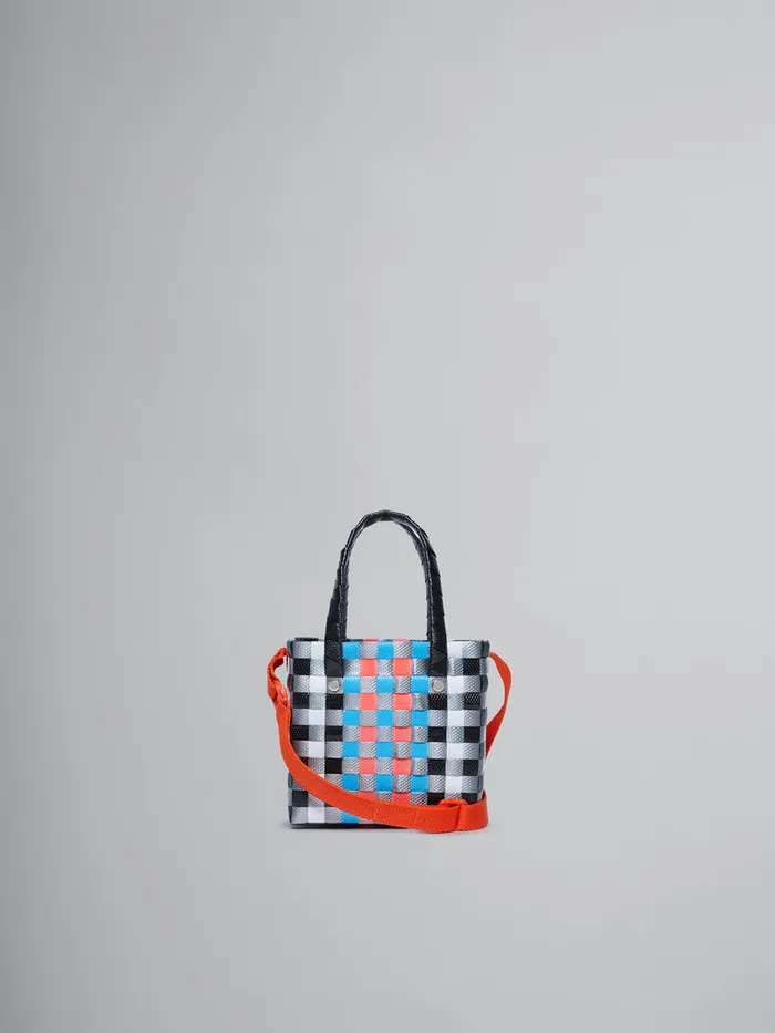 Multicolor Woven Micro Basket Bag Kids Marni