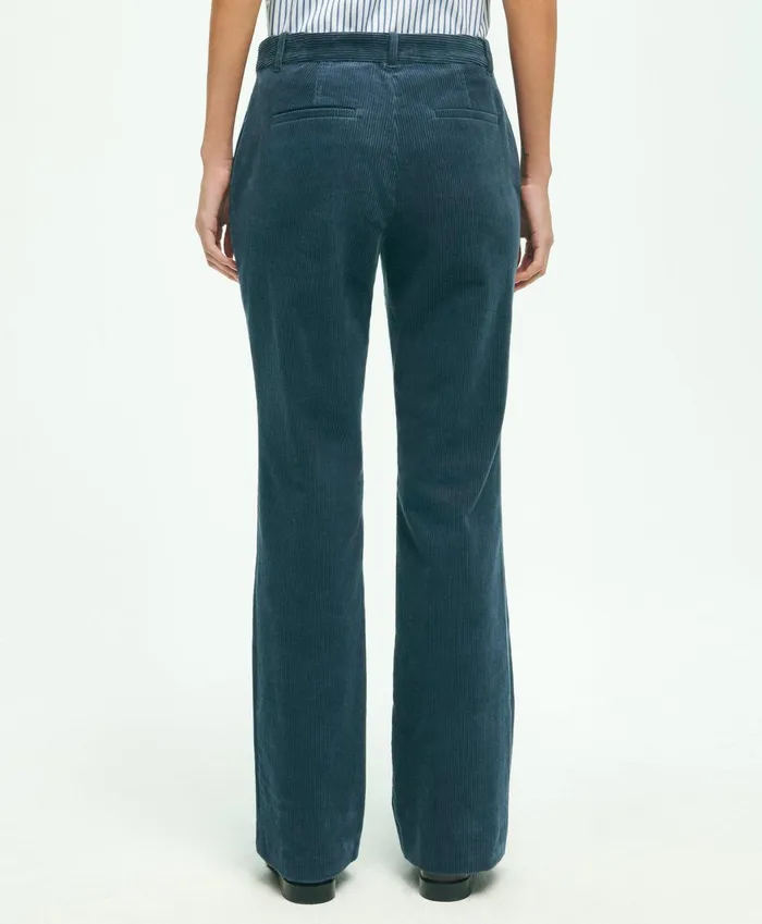 Pants andamp Skirts Women Brooks Brothers Cotton WideWale Corduroy Trousers Blue
