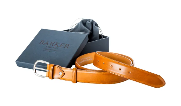 Plain Belt 8211 Cedar Calf Accessories Barker Shoes Belts