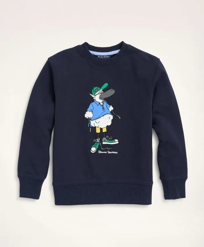 Polos TShirts andamp Sweats Kids Brooks Brothers Boys Henry The Sheep Graphic Sweatshirt Navy Polos TShirts andamp Sweats Kids Brooks Brothers Boys Henry The Sheep Graphic Sweatshirt Navy