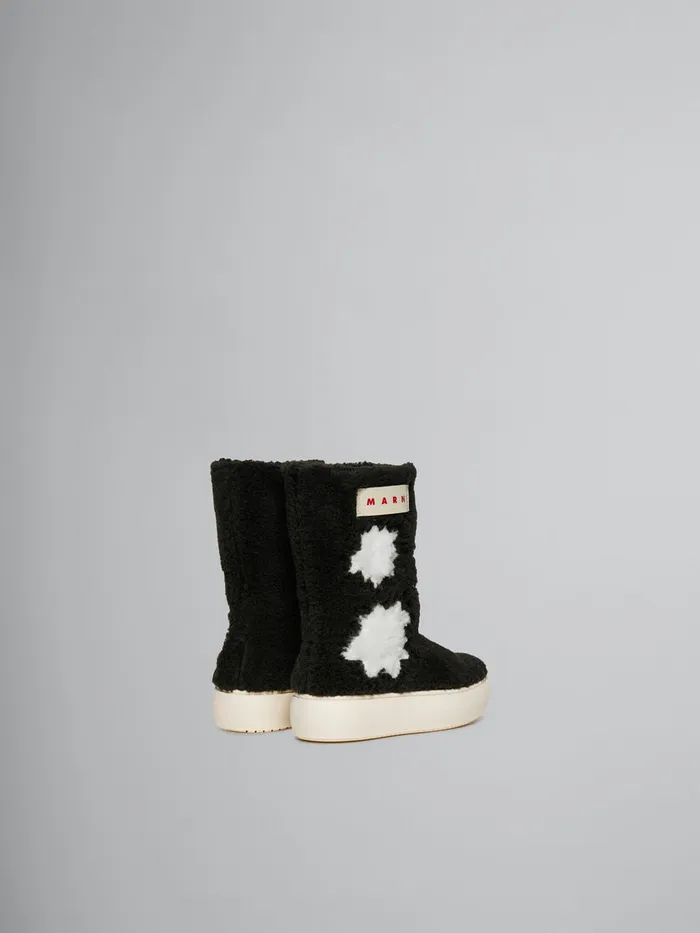 Sheepskin Look Ankle Boot Kids Marni