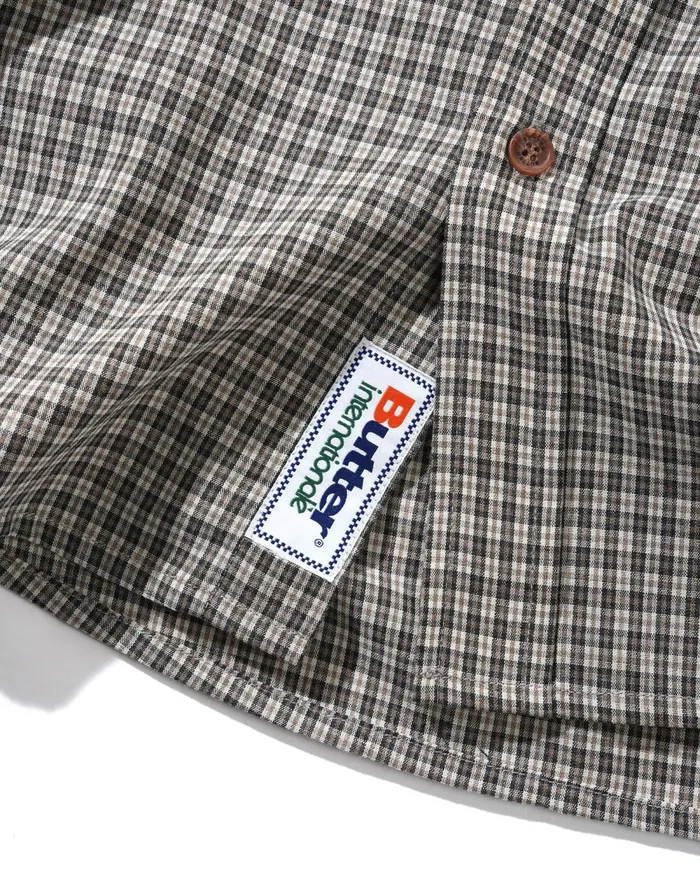 Shirts Men Butter Goods Plaid LS Shirt Black Shirts Men Butter Goods Plaid LS Shirt Black
