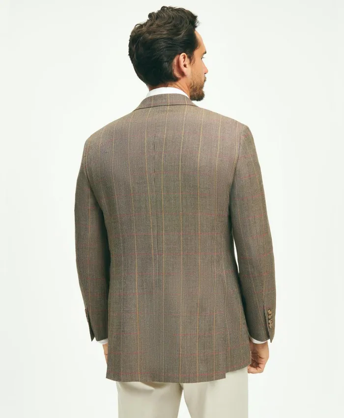 Sport Coats andamp Blazers Men Brooks Brothers Traditional Fit Wool Patch Pocket Sport Coat Brown
