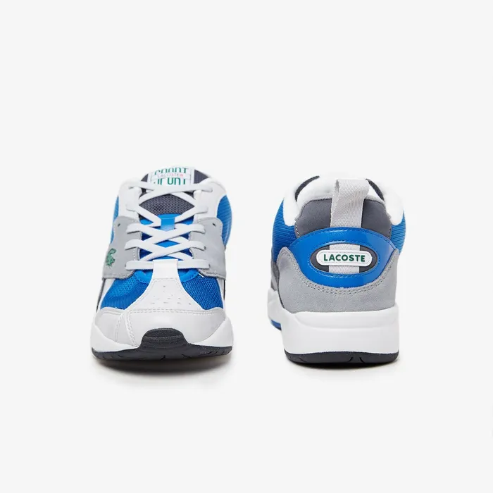 Storm 96 Textile and Suede Sneakers GryBlu Mens Lacoste Sneakers Casaul