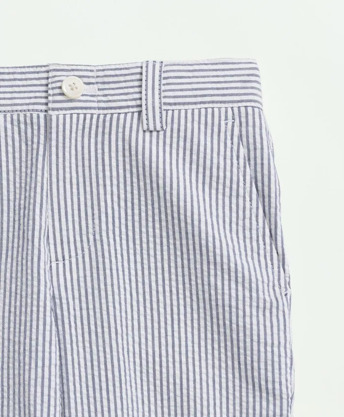 Suits andamp Sport Coats Kids Brooks Brothers Boys Stretch Cotton Seersucker Pants Blueivory