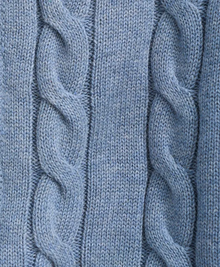 Sweaters Kids Brooks Brothers Boys Cotton Cable FrontZip Hoodie Medium Blue