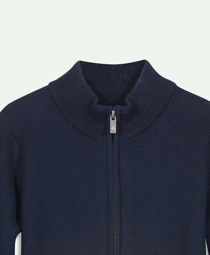 Sweaters Kids Brooks Brothers Boys Cotton FrontZip Cardigan Navy