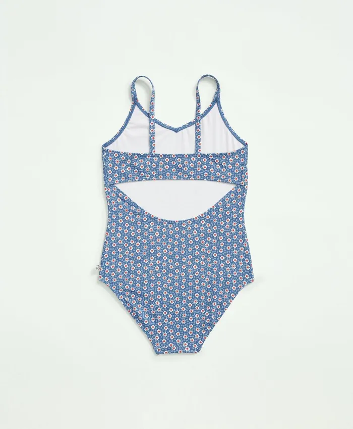 Swim Kids Brooks Brothers Girls Floral Swimsuit Navy
