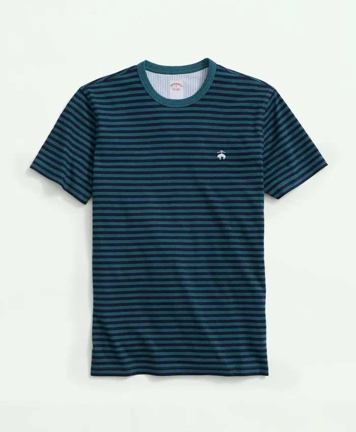 TShirts andamp Sweats Men Brooks Brothers Supima Cotton Striped TShirt Greennavy TShirts andamp Sweats Men Brooks Brothers Supima Cotton Striped TShirt Greennavy